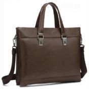 Waterproof Laptop PU Men Leather Briefcase images