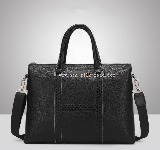 soft leather men briefcase