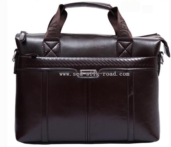 waterproof pu bag briefcase for men