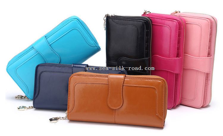 zipper leather wallets