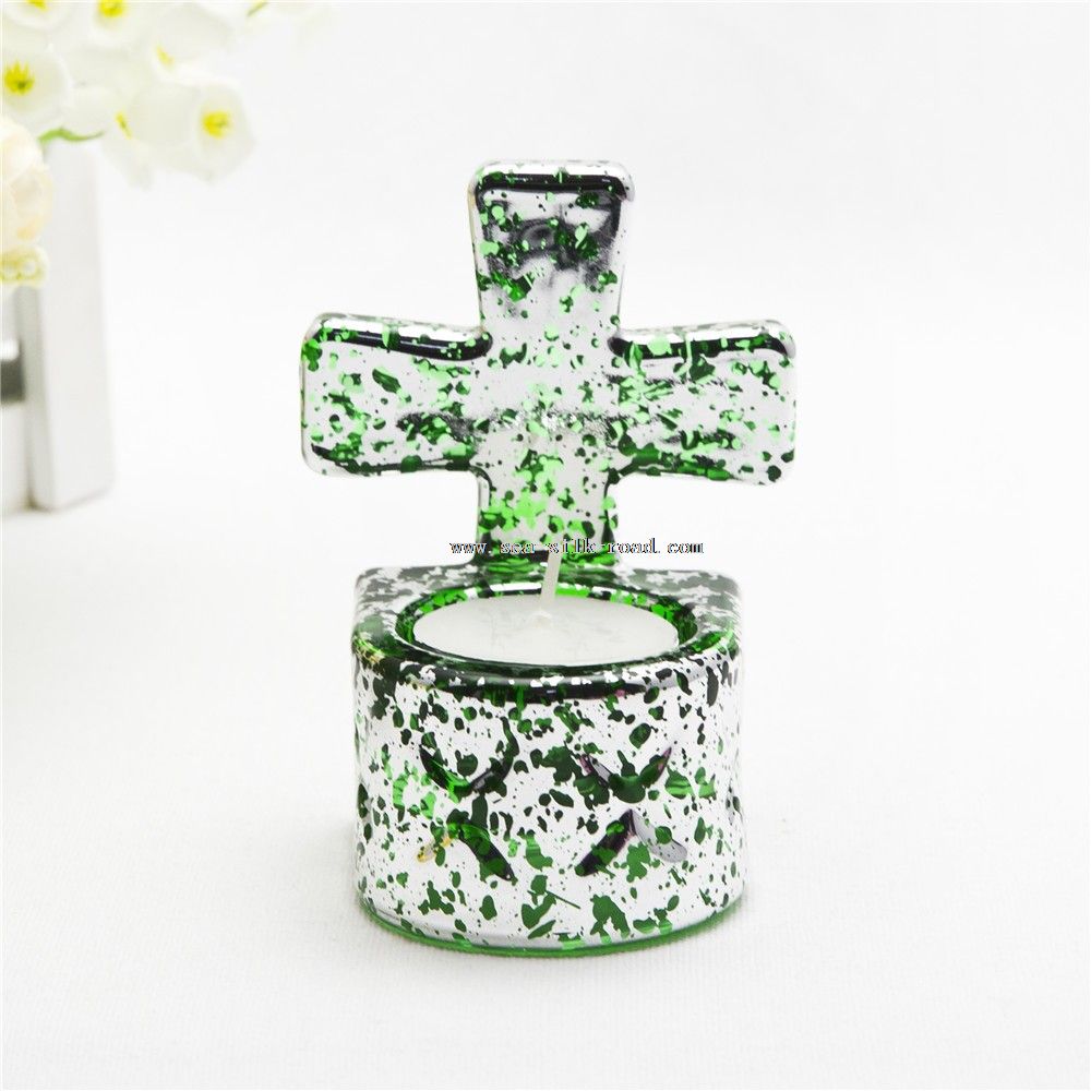 cross candle container