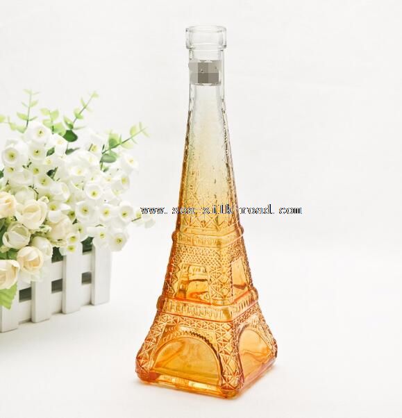 eiffel tower glass bottle vase