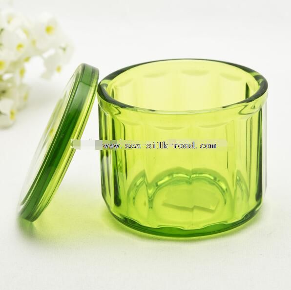 glass candle jar with lid