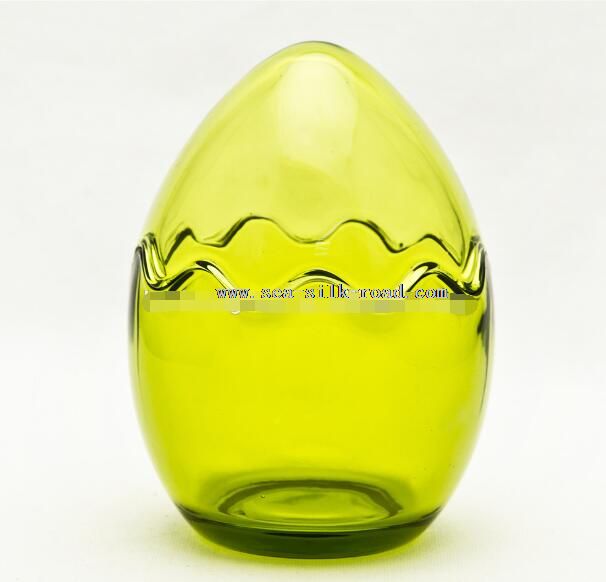 Lysestake i glass egg