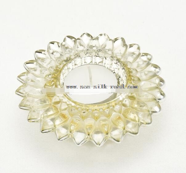 glass sunflower candle holder