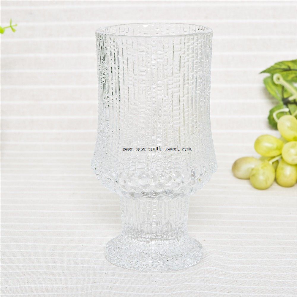 glass tealight candle holder with foot