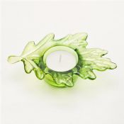 Leaf Shape Glass Candle Holder images