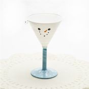 Bicchiere da vino cocktail progettazione bel viso con gambo blu images