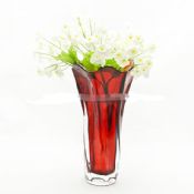 rød farve glas blomstervase images