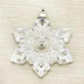 Snowflake shape style glass candle holder images