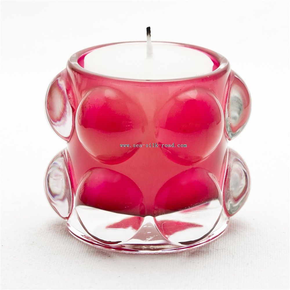 Pink candle holder