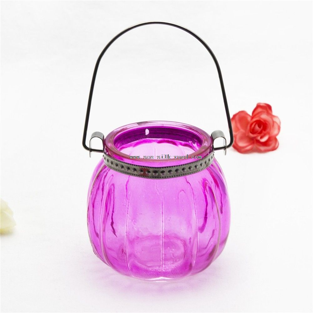 Pink Round Hanging Candle Holder