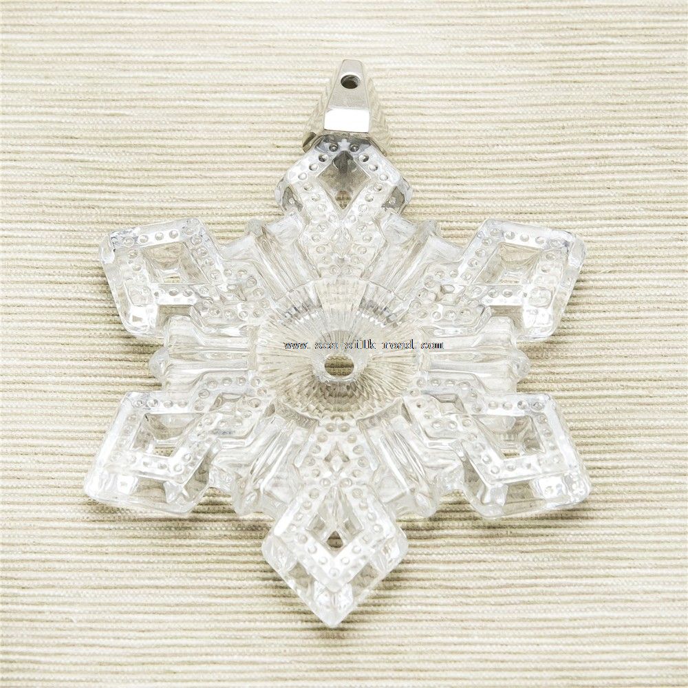 Snowflake shape style glass candle holder