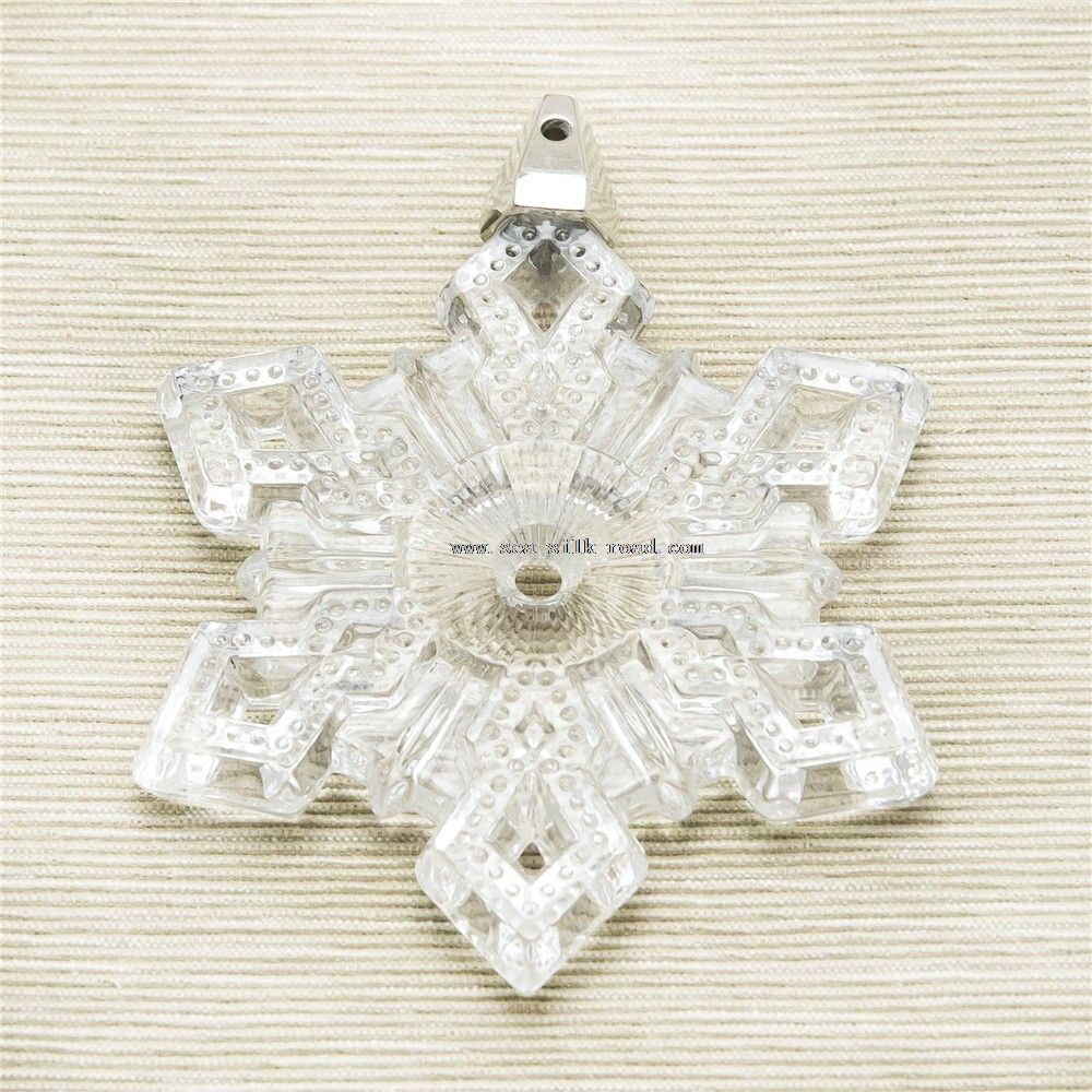 Lysestake i snowflake figur stil glass