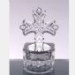 glass cross shaped candle holder small picture