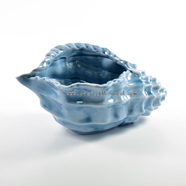 decorazione blu art craft porcellana casa mare shell