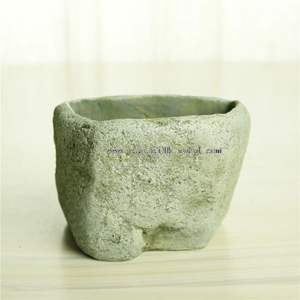 cement stone planting pots