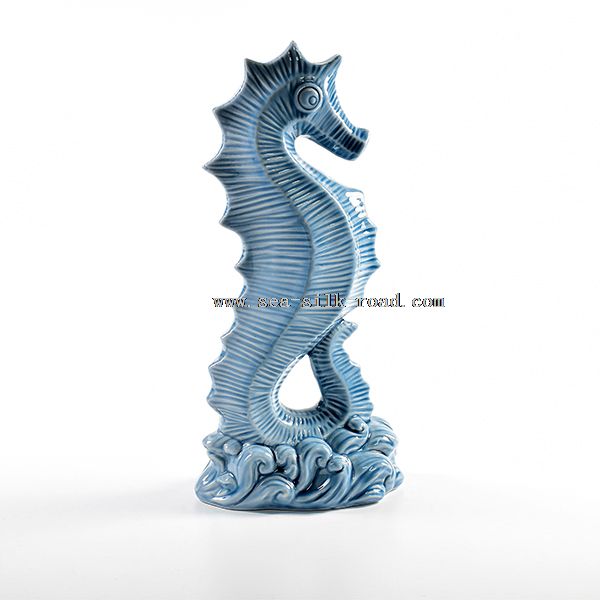 مجسمه اسب دریایی سرامیک برای دکوراسیون
