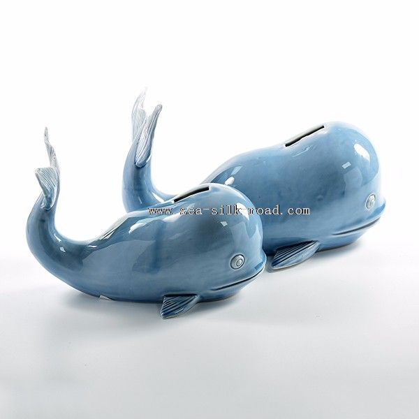 fish shape ceramic porcelain piggy banks
