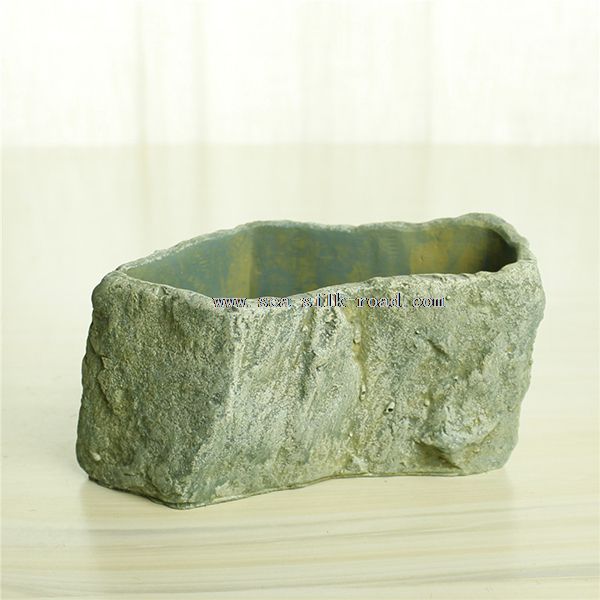 flower concrete cement stone planter cheap plant pot