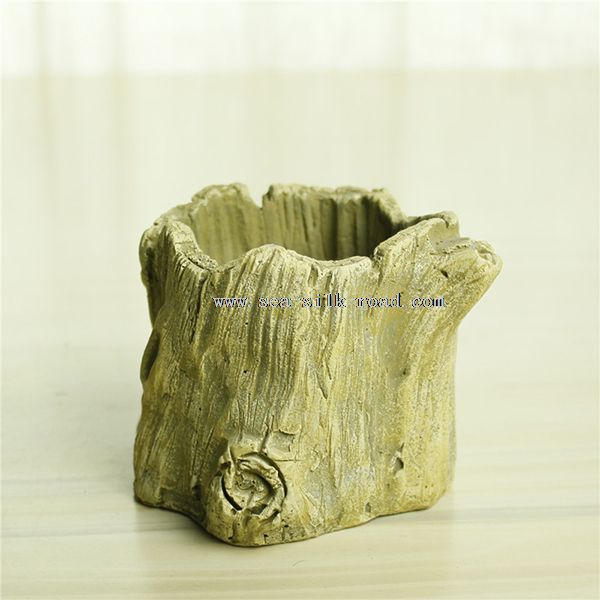 garden decoration tree stump pot