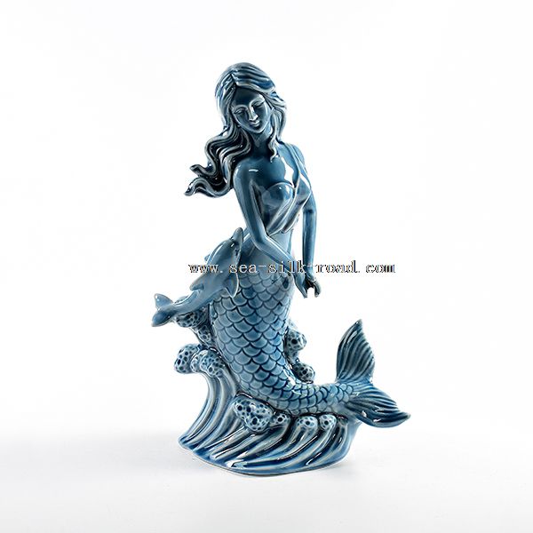 home decoration porcelain mermaid figurines