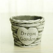 cement weaving small bamboo flower pot images