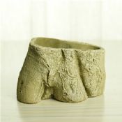 Different size cement tree stump flower pot images