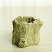 garden decoration tree stump pot images