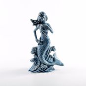 porcelain blue mermaid figurine images