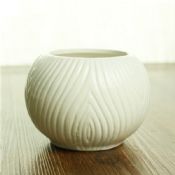 Białe okrągłe ceramiczna Doniczka images