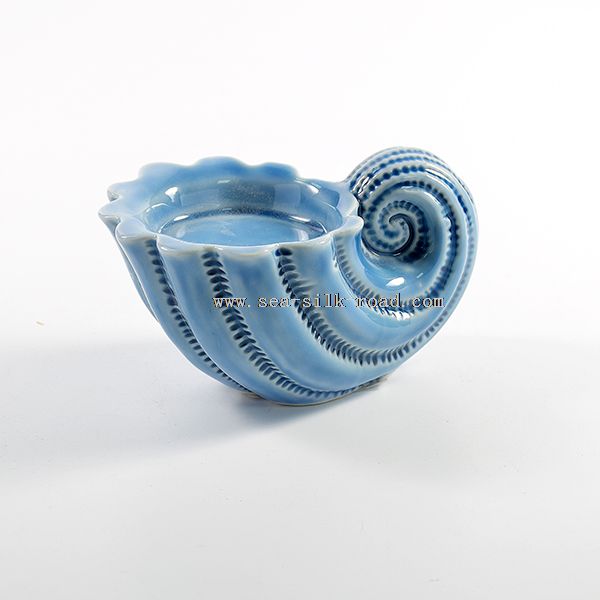 suporte de vela personalizada do porcelana mar concha T-luz