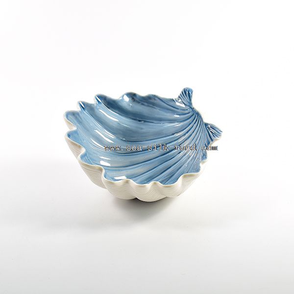 porcelain sea shell trinket holder fruit dish