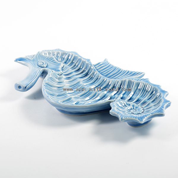 seahorse porcelain dishes