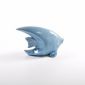 figurine ikan keramik buatan tangan biru porselen small picture