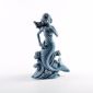 porslin blå sjöjungfru statyett small picture