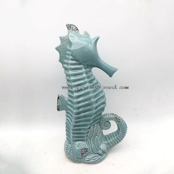 stylish delicate sea horse statue