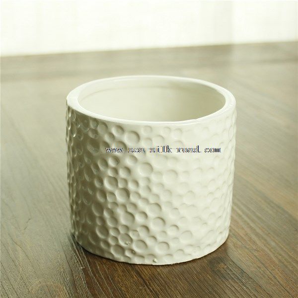 white ceramic decoration cup shape flower pot