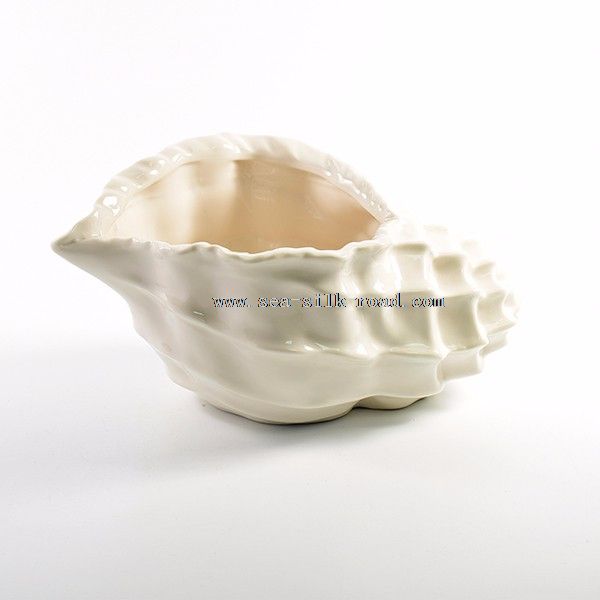 coquille de conque blanche décoration cadeau art artisanat porcelaine