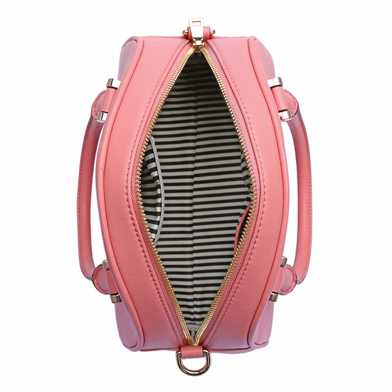 PU leather Pink color handbags