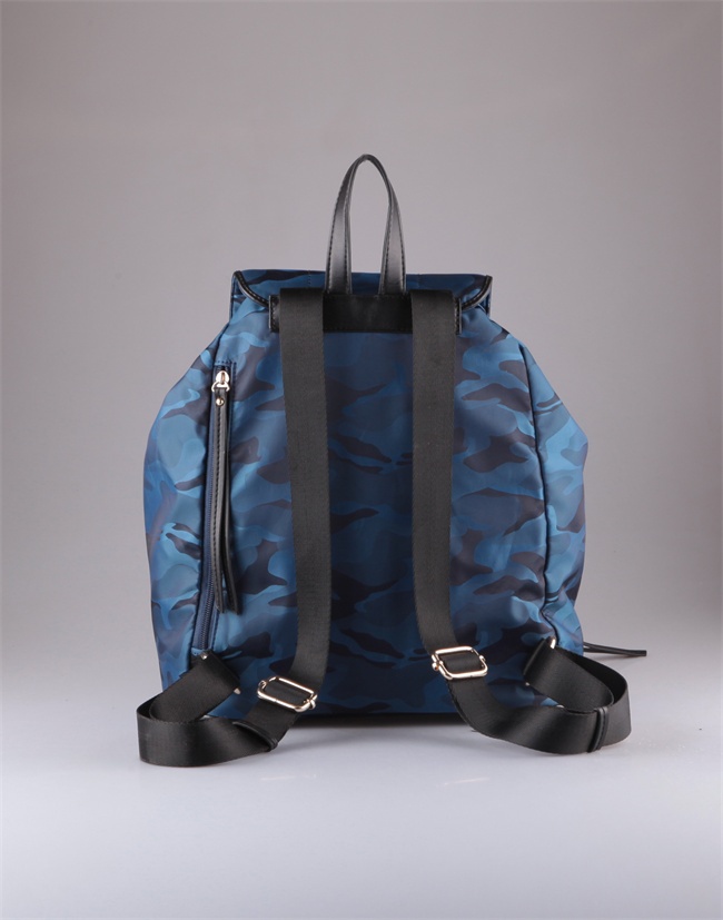 zaino in nylon blu camouflage