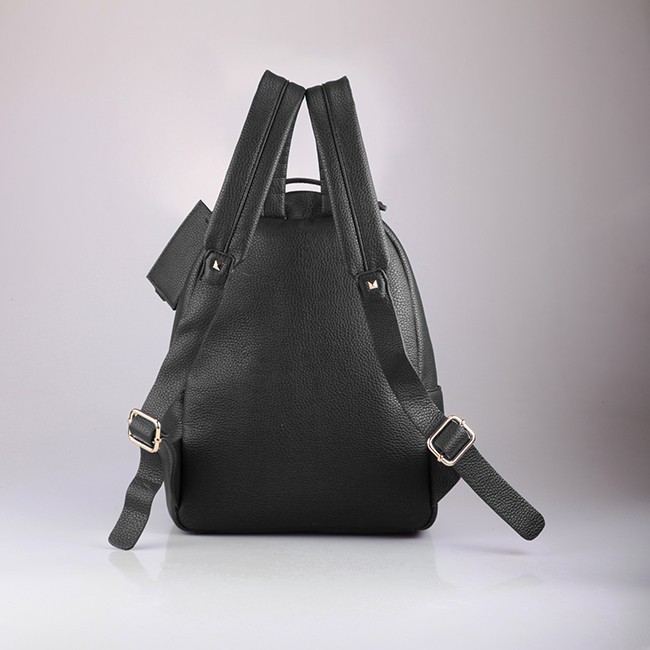 black pu leather Backpack