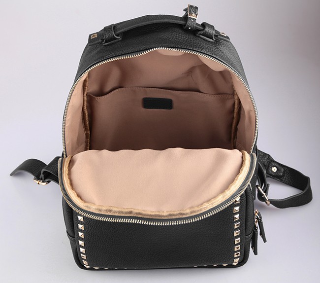 black pu leather Backpack