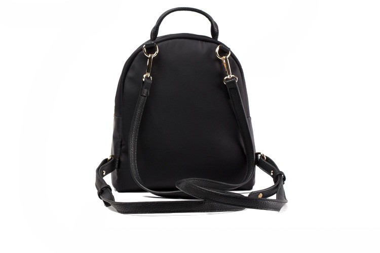 Nylon Fashion Backpack With Pu Shoulder Strap