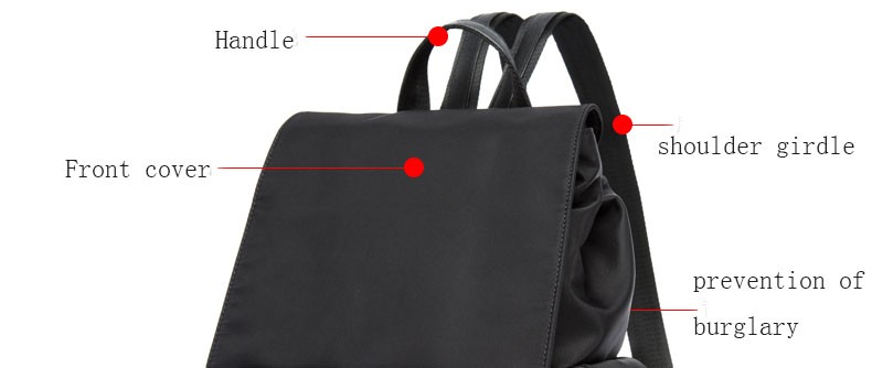  vattentät nylon ryggsäck 