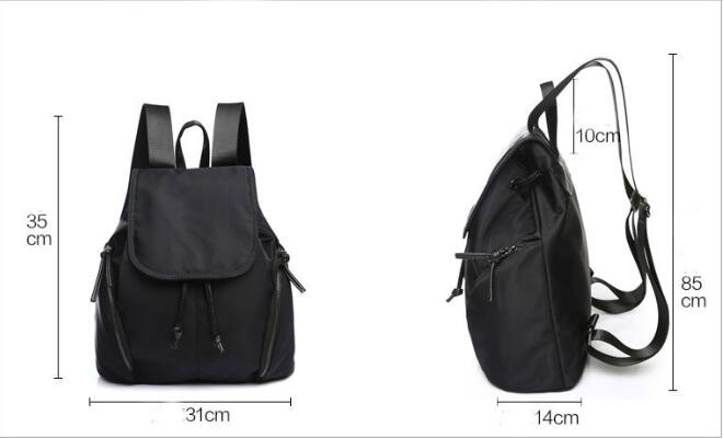 Nylon foldbar elegante rygsæk
