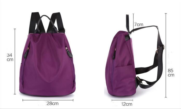 Nylon foldable backpack