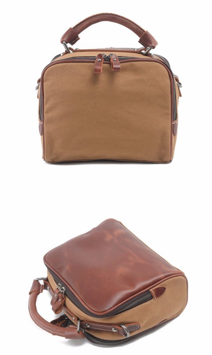 aus echtem leder Messenger Bag