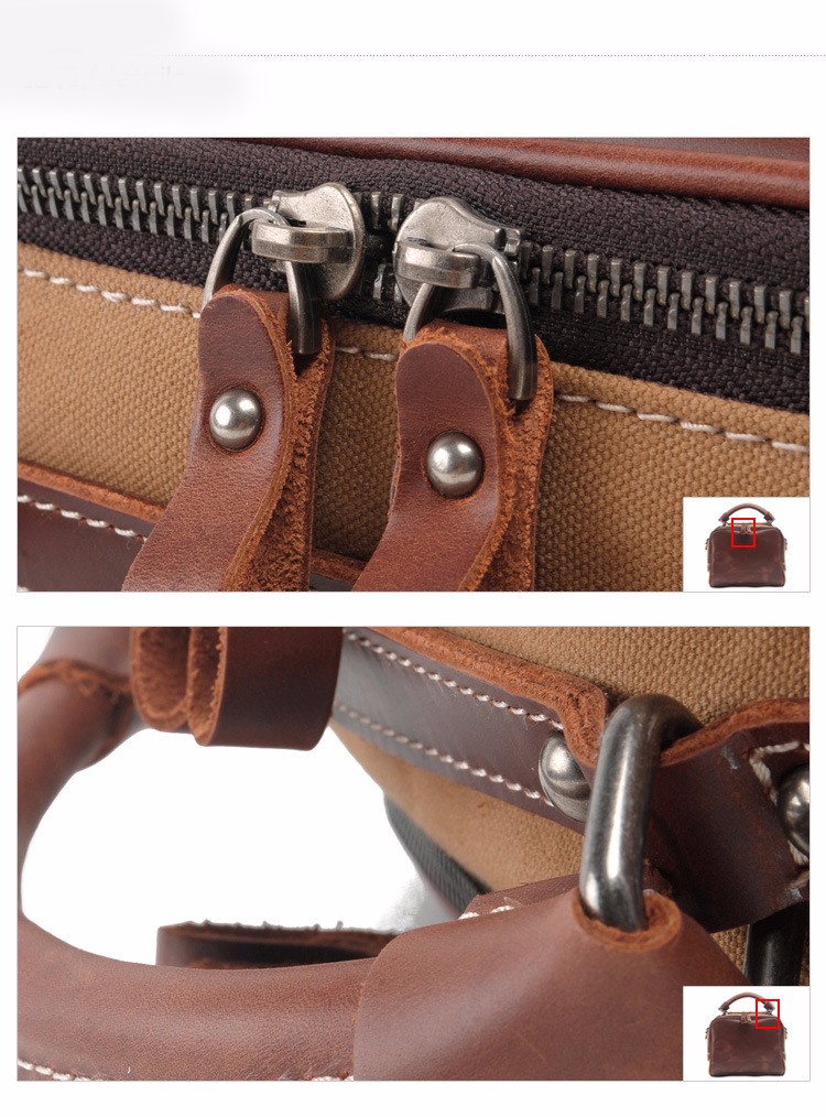 aus echtem leder Messenger Bag