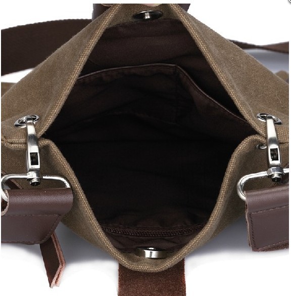 Plátno Kožené Satchel Bag